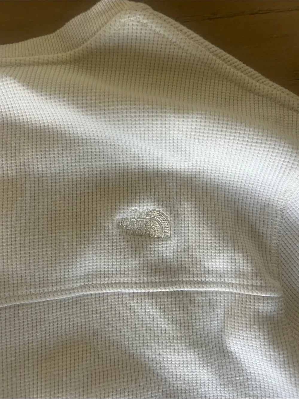 The North Face White Long-Sleeve Henley Thermal Top